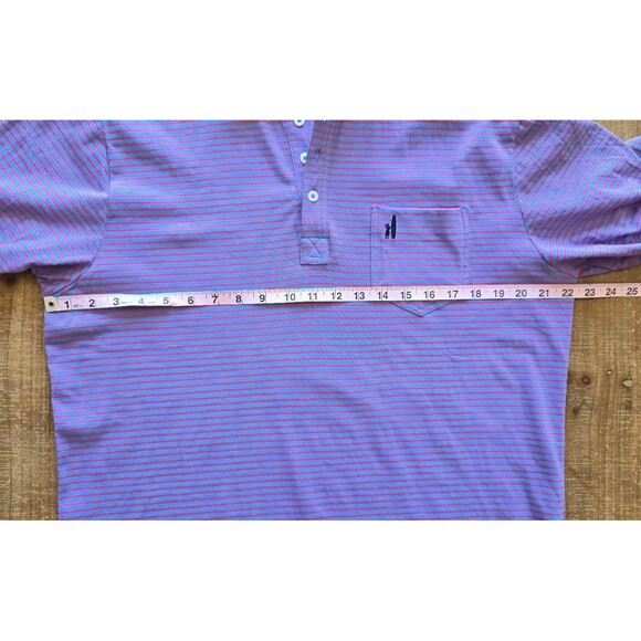 Johnnie-O hanging out striped mens polo size large 100% cotton - Picture 7 of 9